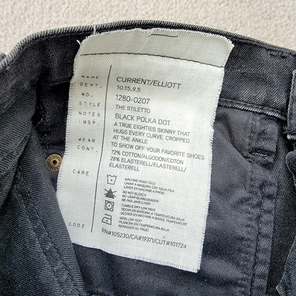 Current/Elliott cropped stiletto jeans - Picture 5 of 7